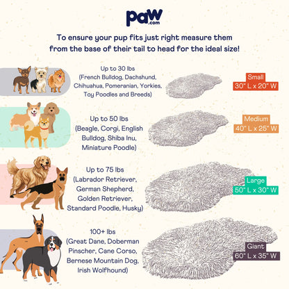 PupRug by Paw.com™ Faux Fur Orthopedic Dog Bed - Curve Sable Tan Paw.com