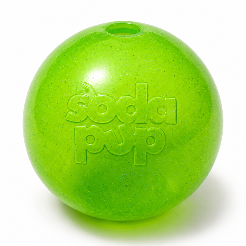 Glitter Ball  Dog Toy | Soft PUP-X Rubber Floating Fetch Ball with Treat Dispenser | USA Made