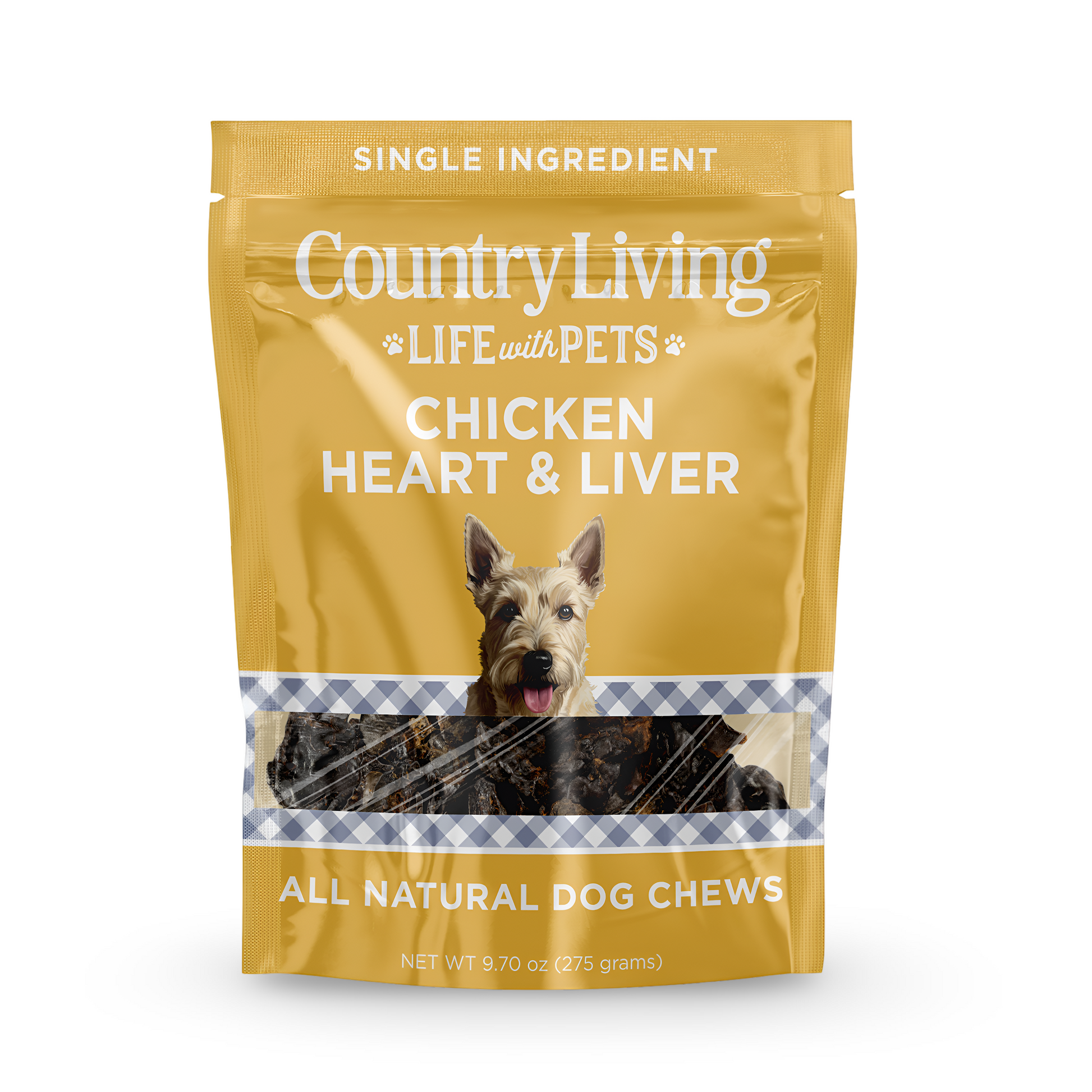 Country Living Dehydrated Chicken Hearts & Livers Dog Treats – 9oz Bag – 100% Natural, High-Protein, Single-Ingredient – Grain-Free, Healthy Training & Reward Treats – No Preservatives or Additives American Pet Supplies
