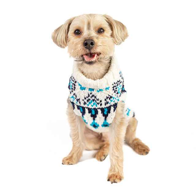 Coastal Cable Knit Dog Sweater