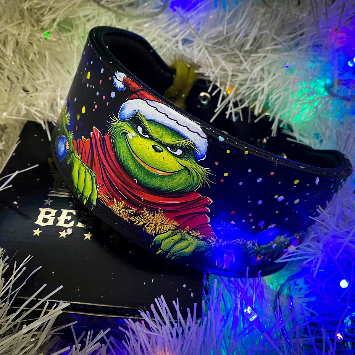 Bestia Grinchmas Leather Dog Collar – Limited Edition
