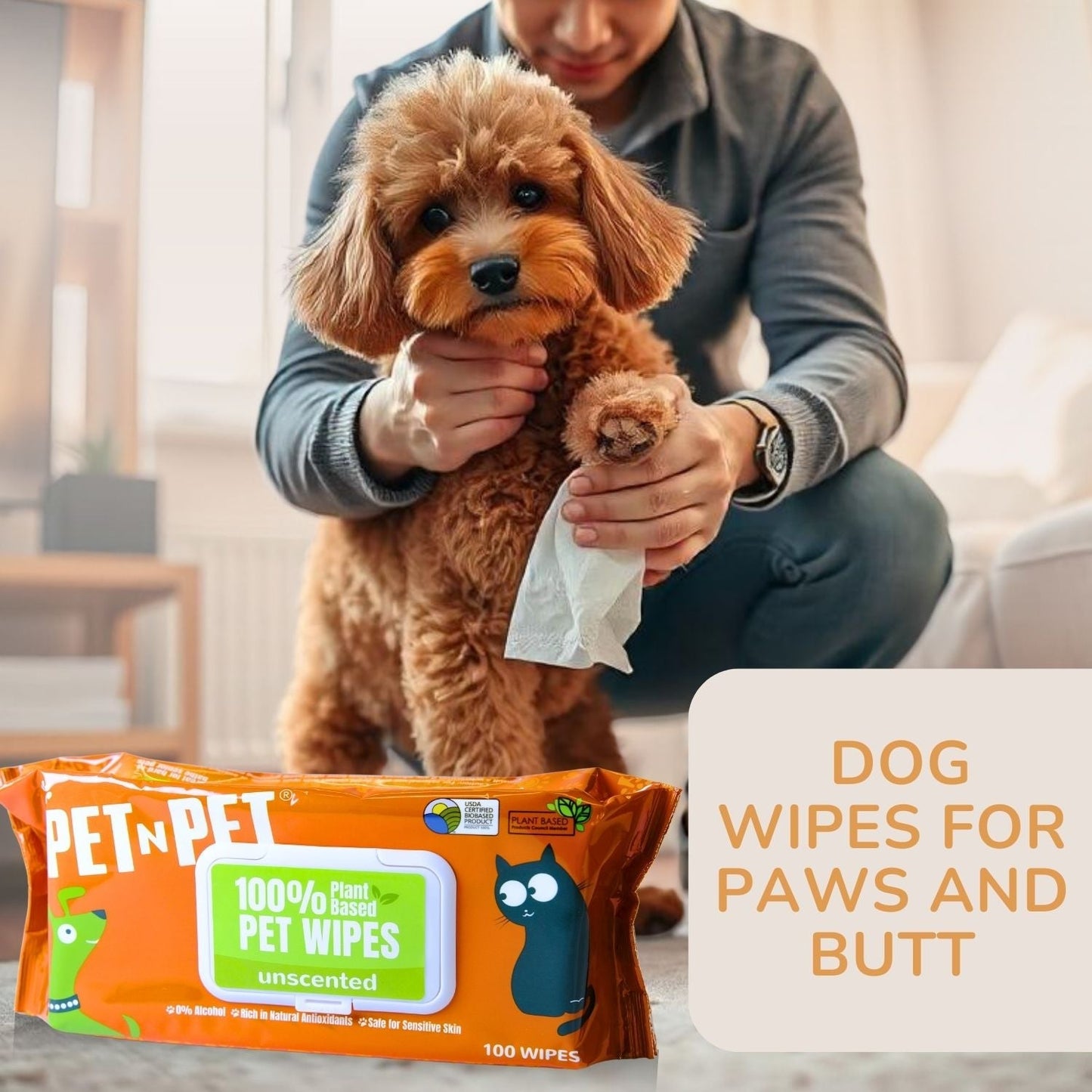 Dog Wipes Cleaning & Deodorizing 400 Count Pet N Pet ®