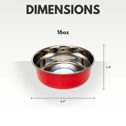 Country Living Set of 2 Heavy Gauge Stainless Steel Dog Bowls - Perfect for Food & Water American Pet Supplies