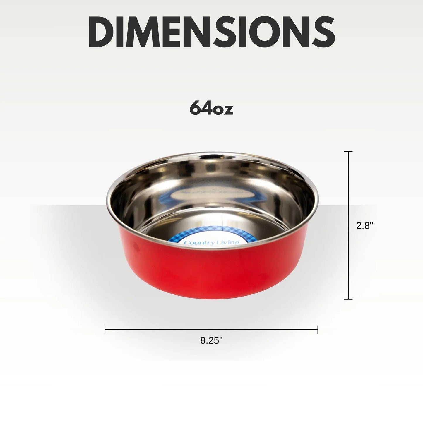 Country Living Set of 2 Heavy Gauge Stainless Steel Dog Bowls - Perfect for Food & Water American Pet Supplies