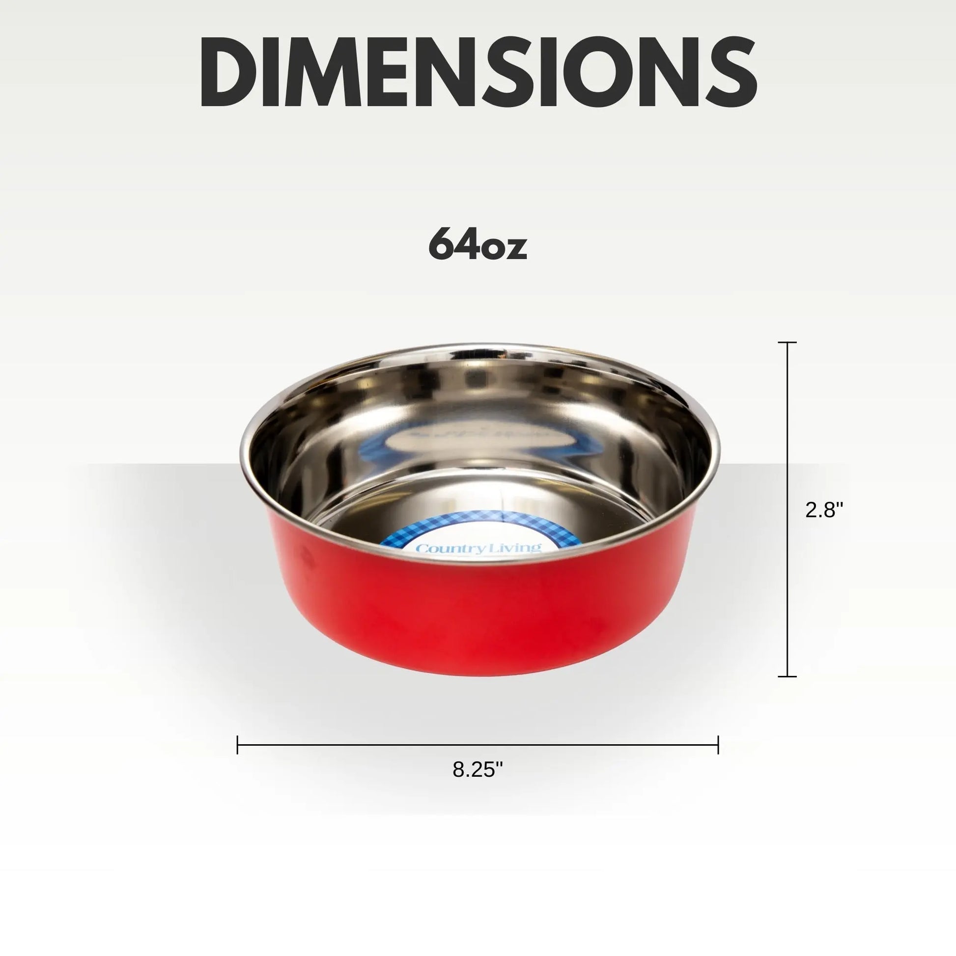 Country Living Set of 2 Heavy Gauge Stainless Steel Dog Bowls - Perfect for Food & Water American Pet Supplies