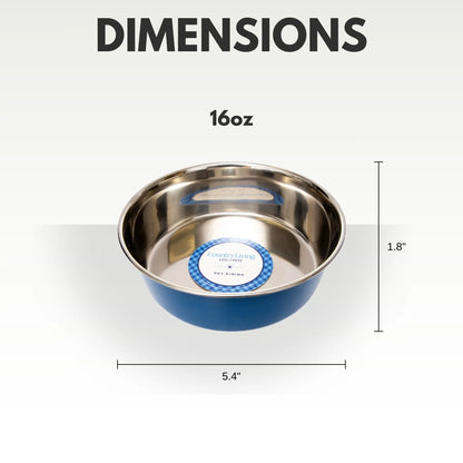 Country Living Set of 2 Heavy Gauge Stainless Steel Dog Bowls - Perfect for Food & Water American Pet Supplies