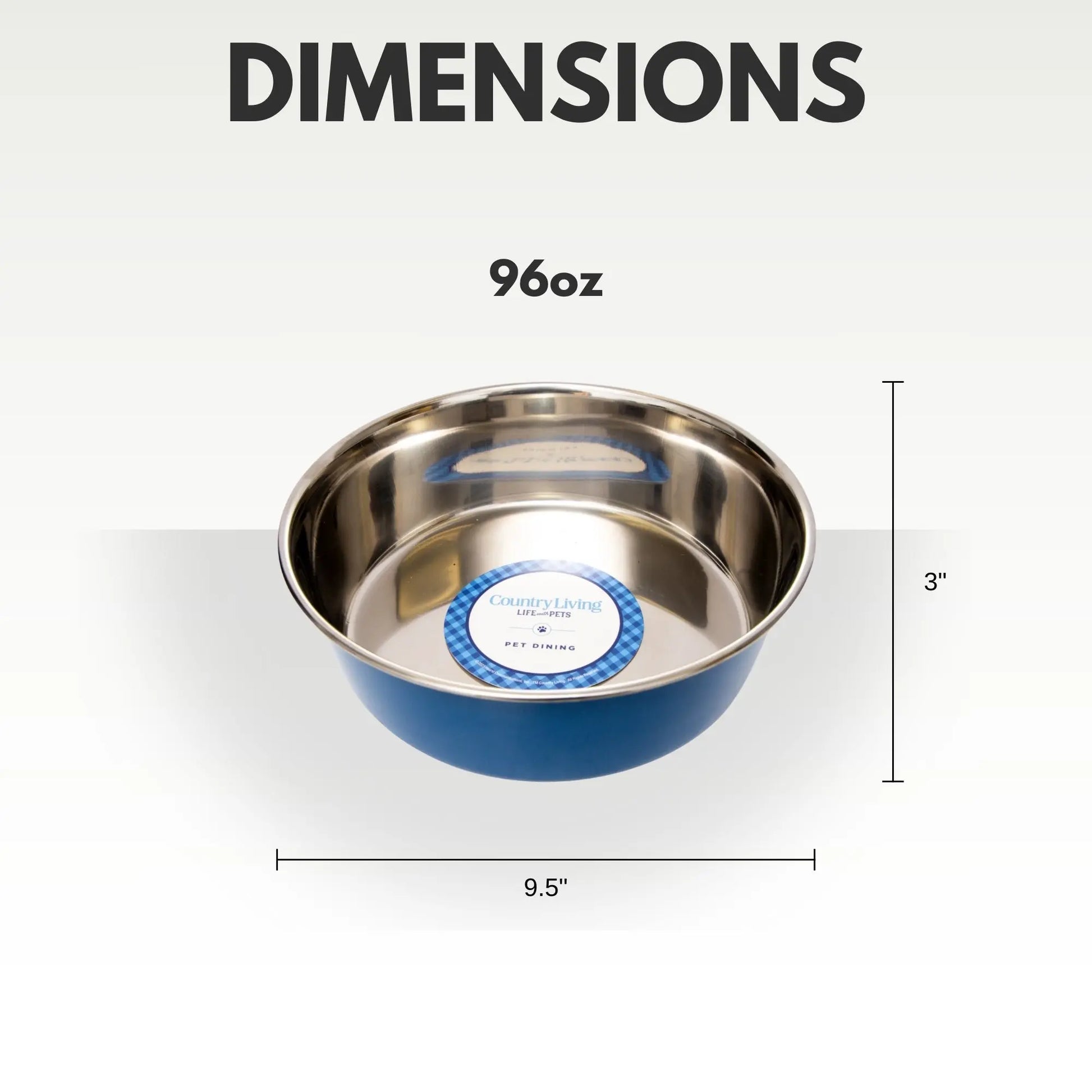 Country Living Set of 2 Heavy Gauge Stainless Steel Dog Bowls - Perfect for Food & Water American Pet Supplies