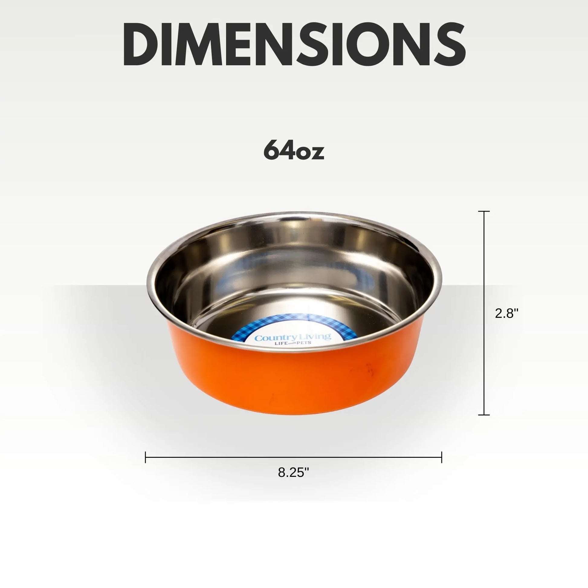 Country Living Set of 2 Heavy Gauge Stainless Steel Dog Bowls - Perfect for Food & Water American Pet Supplies