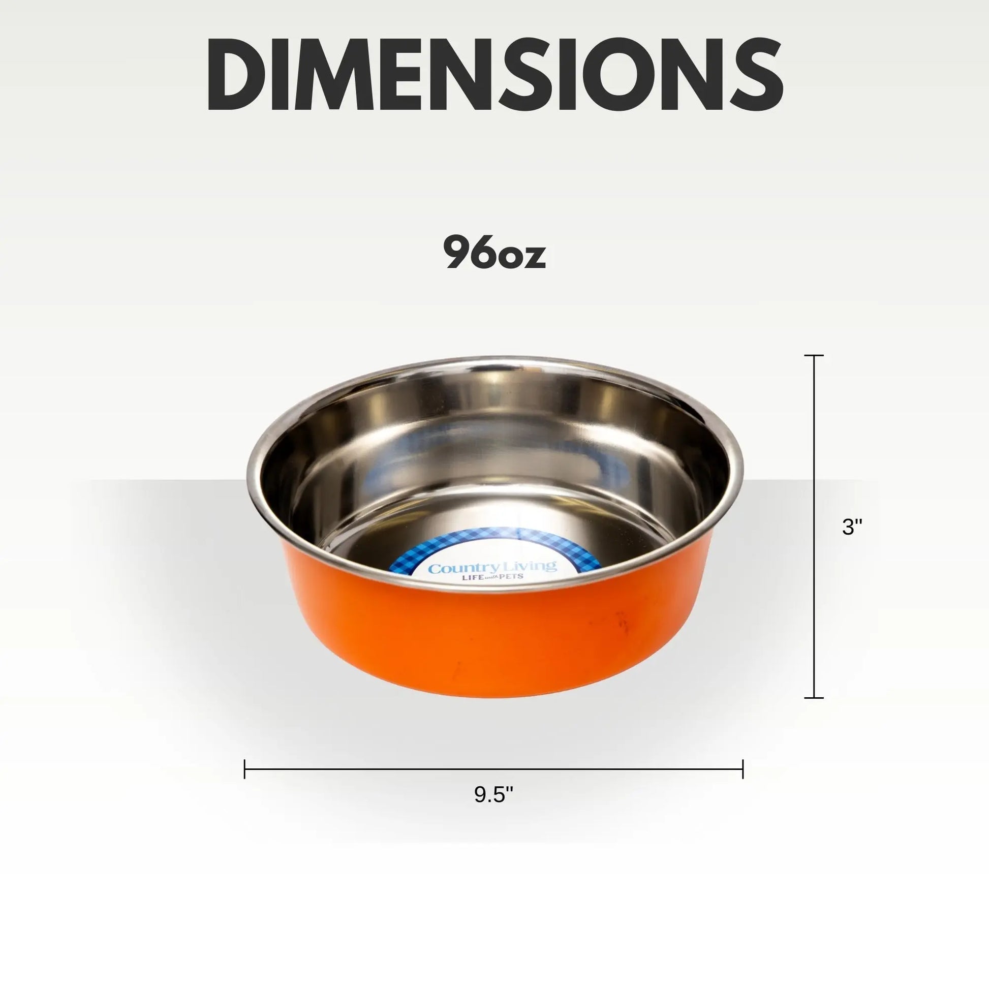 Country Living Set of 2 Heavy Gauge Stainless Steel Dog Bowls - Perfect for Food & Water American Pet Supplies