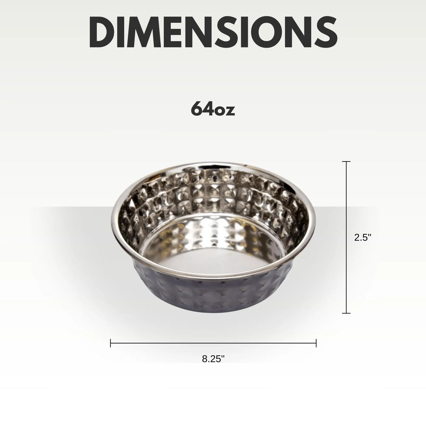 Country Living Set of 2 Hammered Stainless Steel Dog Bowls – Black Pearl American Pet Supplies