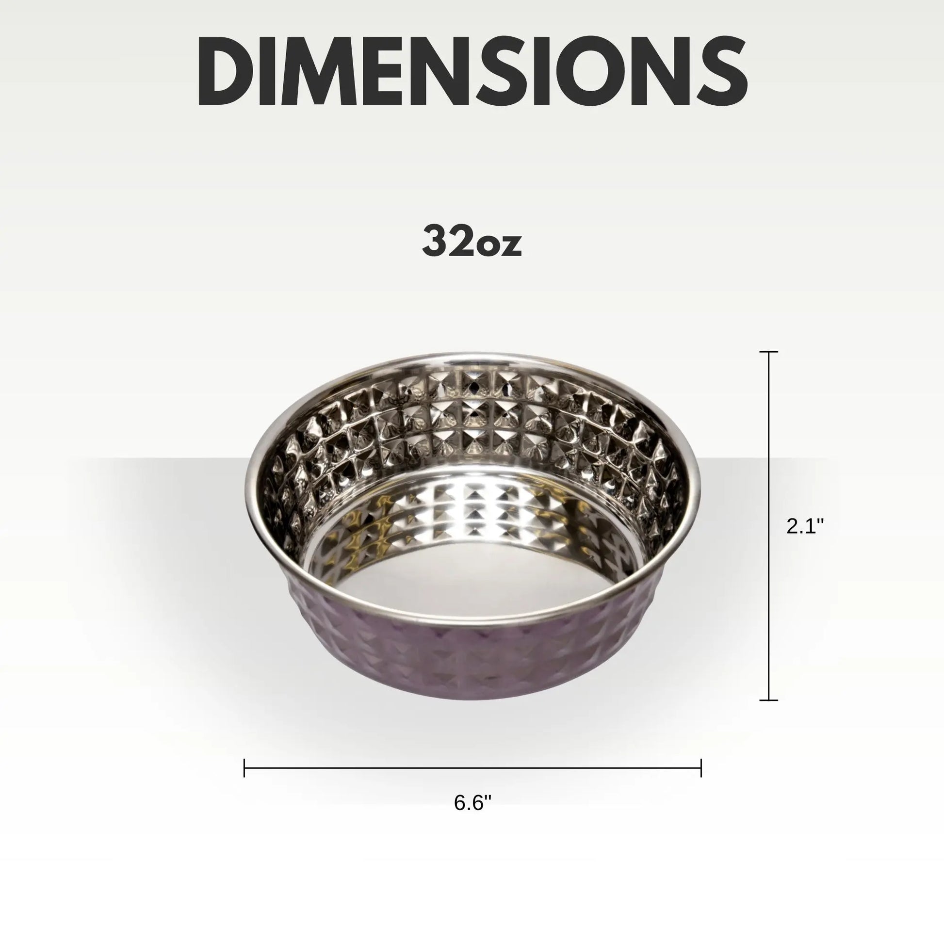 Country Living Set of 2 Hammered Stainless Steel Dog Bowls – Lavender American Pet Supplies