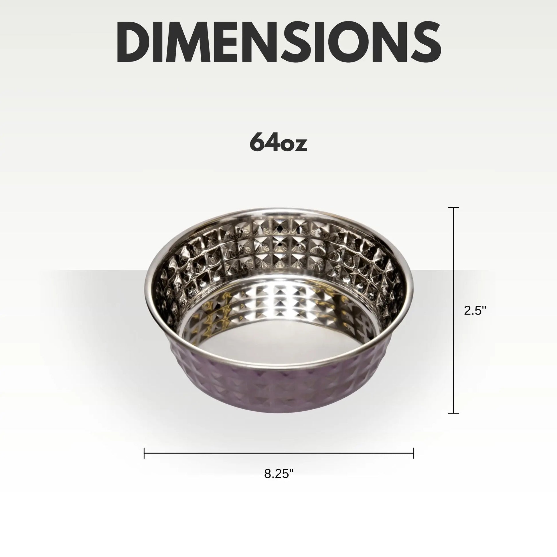 Country Living Set of 2 Hammered Stainless Steel Dog Bowls – Lavender American Pet Supplies