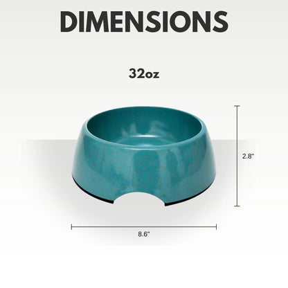 Country Living Set of 2 Natural Fiber Dog Bowls – Teal Blue American Pet Supplies