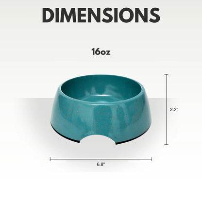 Country Living Set of 2 Natural Fiber Dog Bowls – Teal Blue American Pet Supplies