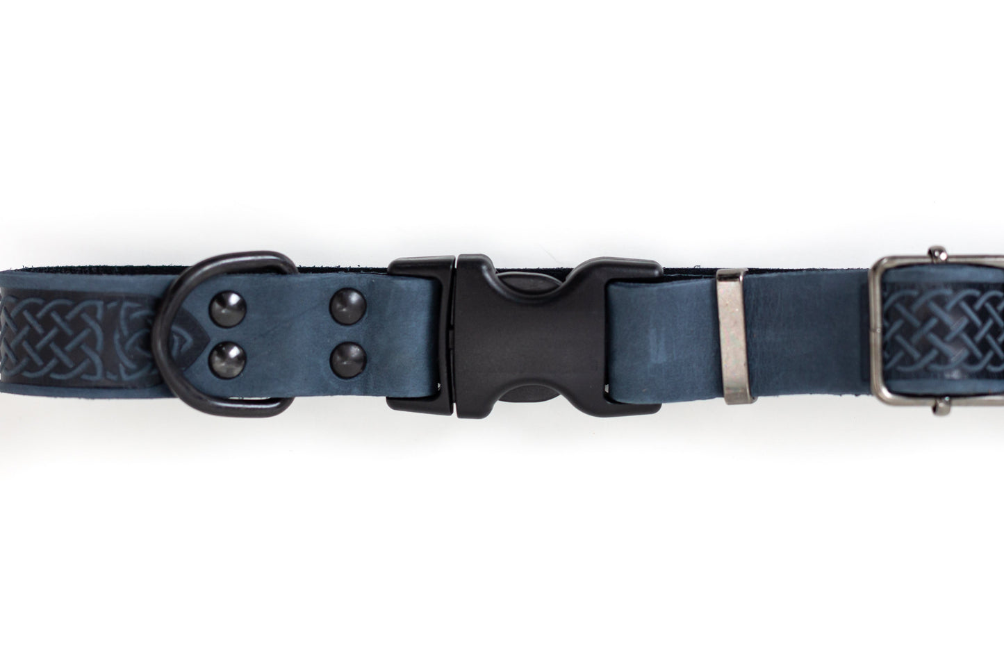 Celtic Sport Blue Jeans Leather Dog Collar Euro-Dog Collars and Leads