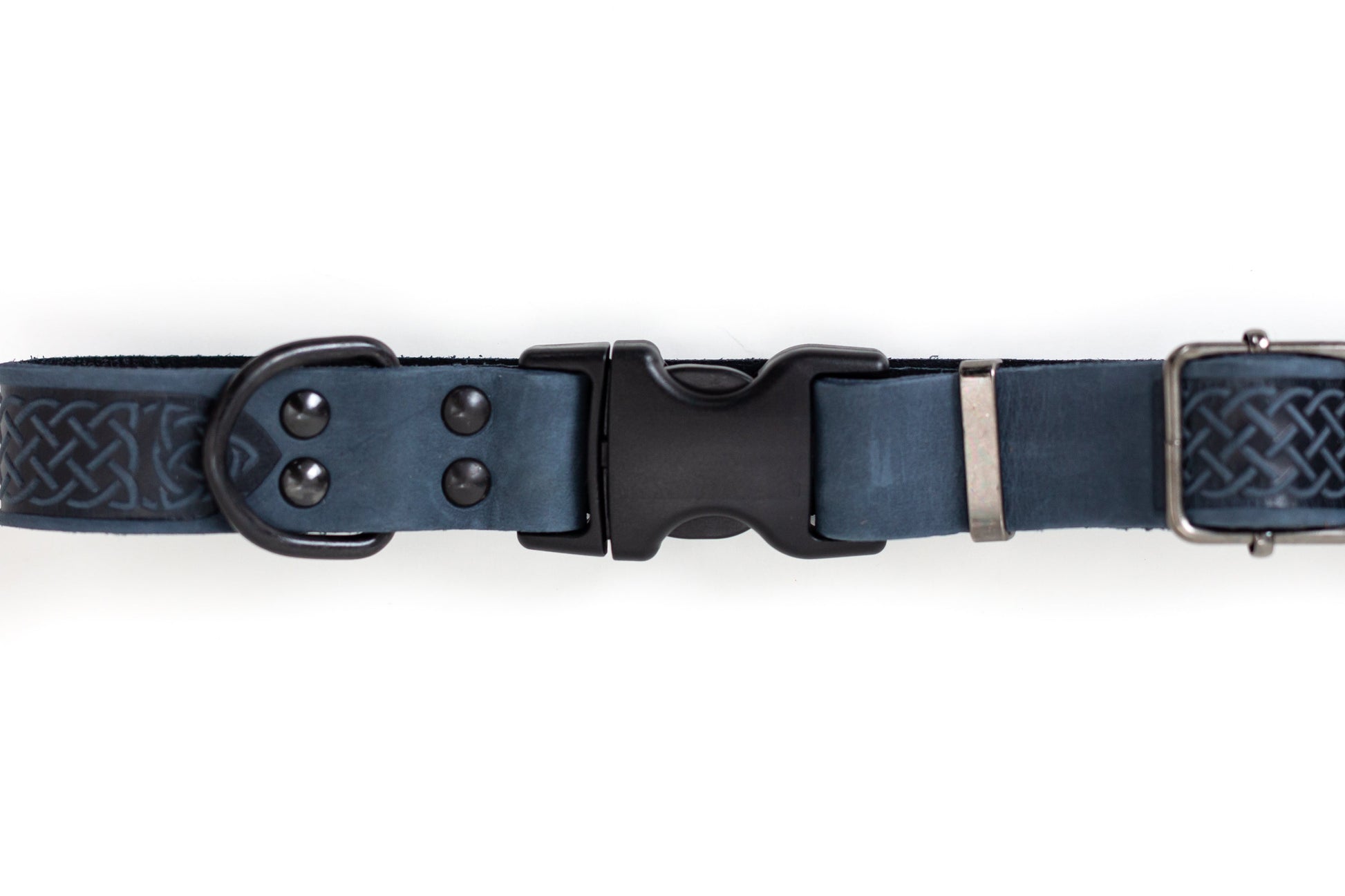 Celtic Sport Blue Jeans Leather Dog Collar Euro-Dog Collars and Leads