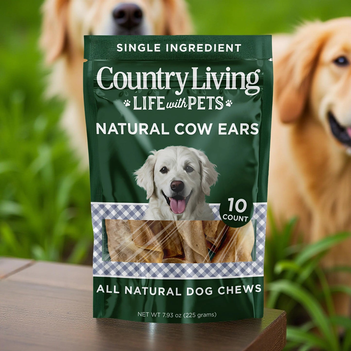 Country Living Natural Cow Ears Dog Chews – 10 Count Bag – All-Natural, Single-Ingredient, Long-Lasting Dog Chews – High-Protein, Low-Fat, Rawhide-Free – Supports Dental Health American Pet Supplies