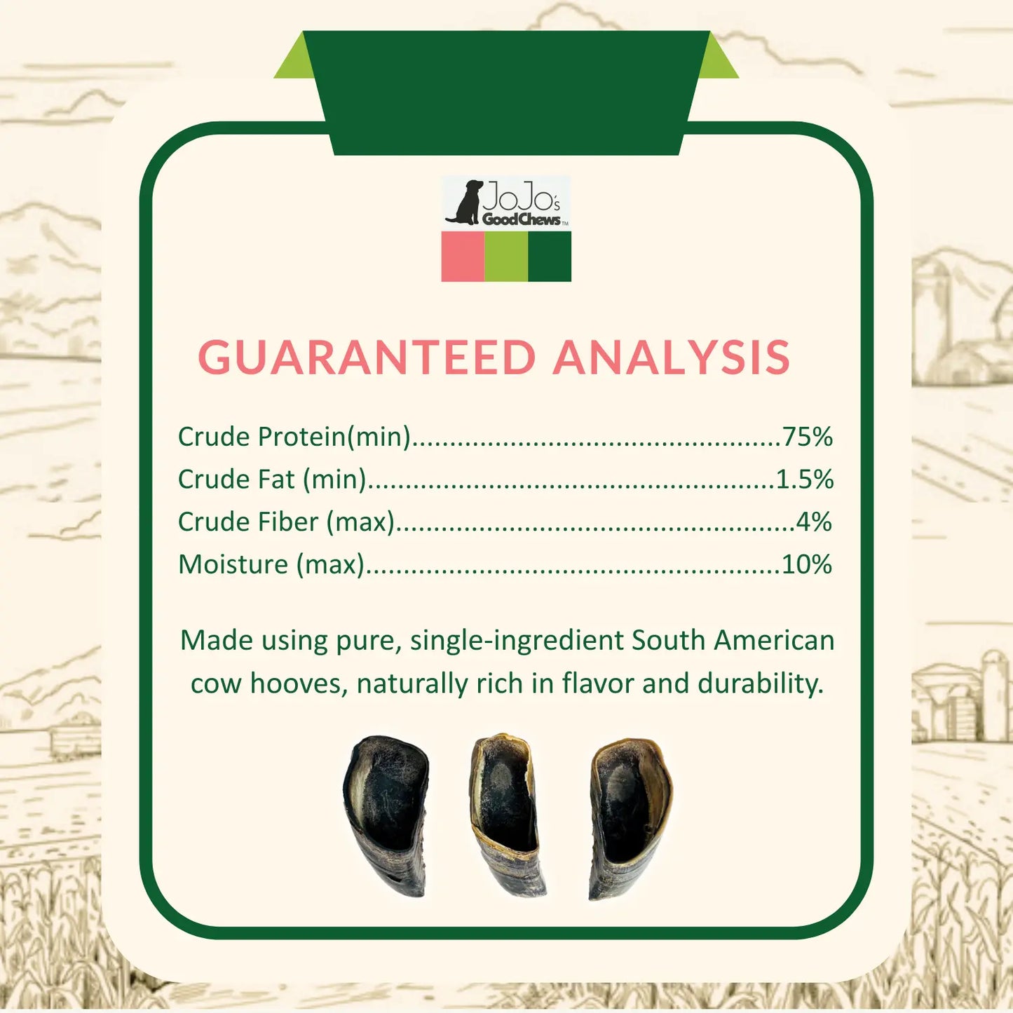 All-Natural Cow Hooves Dog Chews – Premium Crunchy Treats for Dental Health – (25/Case) American Pet Supplies