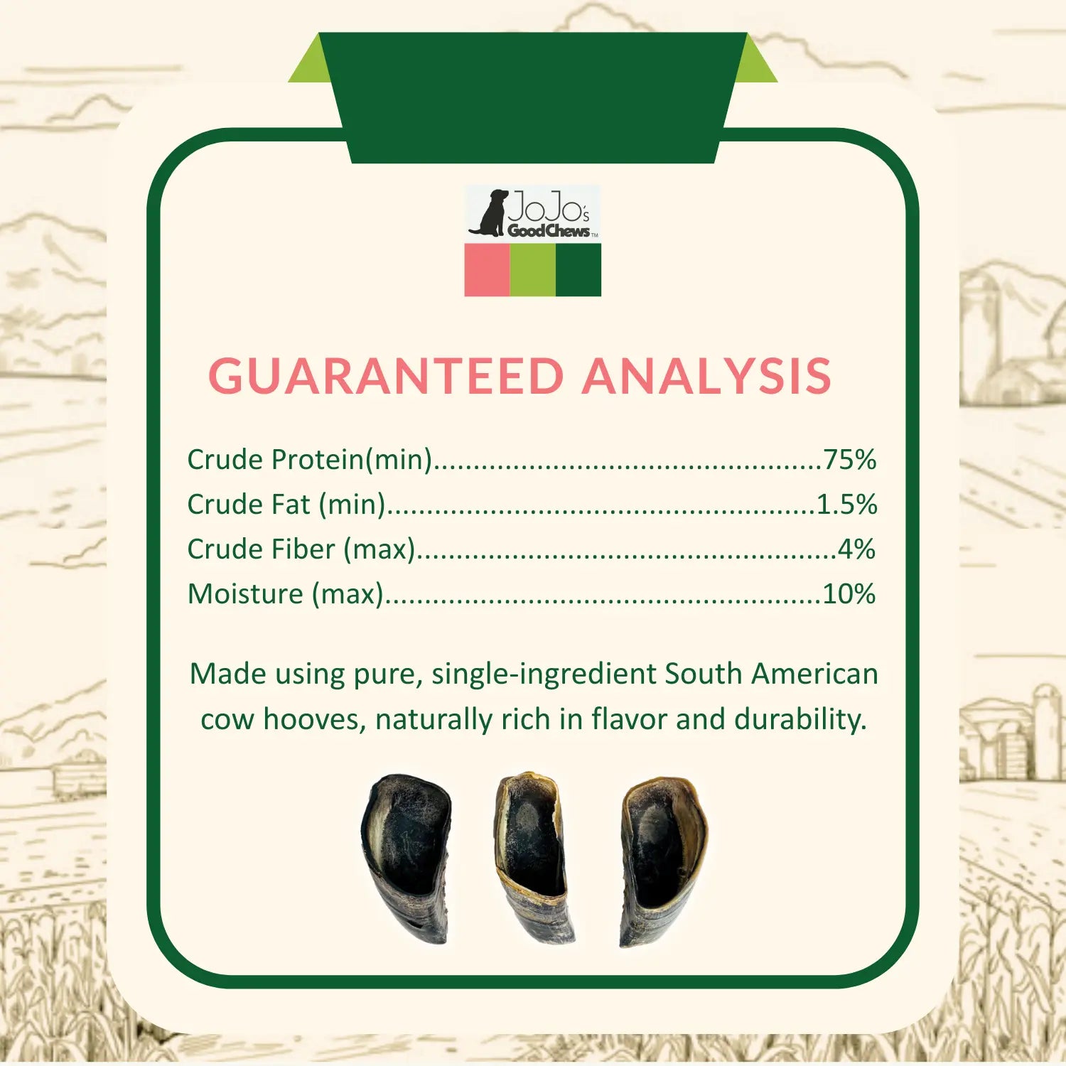 All-Natural Cow Hooves Dog Chews – Premium Crunchy Treats for Dental Health – (25/Case) American Pet Supplies