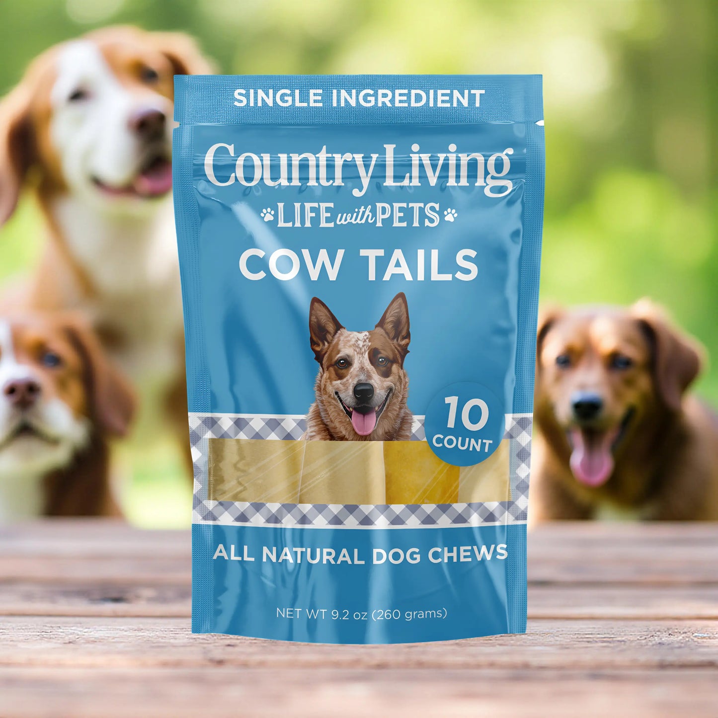 Country Living 5”-7” Cow Tails Dog Chews – 10 Count Bag – All-Natural, Single-Ingredient, Long-Lasting Beef Chews – High-Protein, Grain-Free – Promotes Dental Health American Pet Supplies