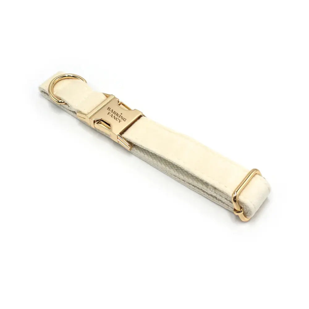 Velvet Holiday Walk Set - Creamy Beige Barking Fancy