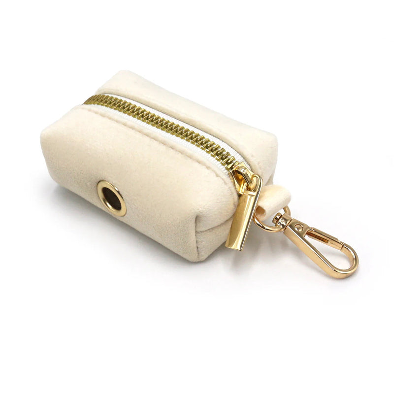 Signature Velvet Poop Bag Dispenser - Cream