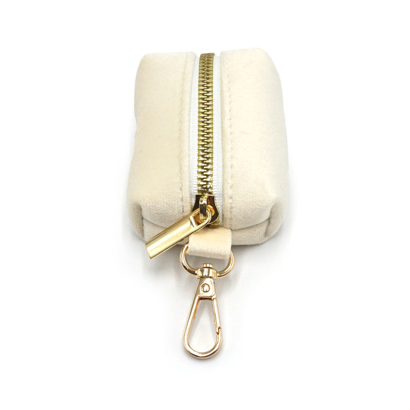 Signature Velvet Poop Bag Dispenser - Cream