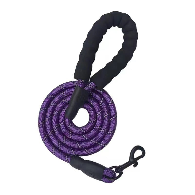 Foam handle nylon round rope dog leash dog chain collar pet dog leash