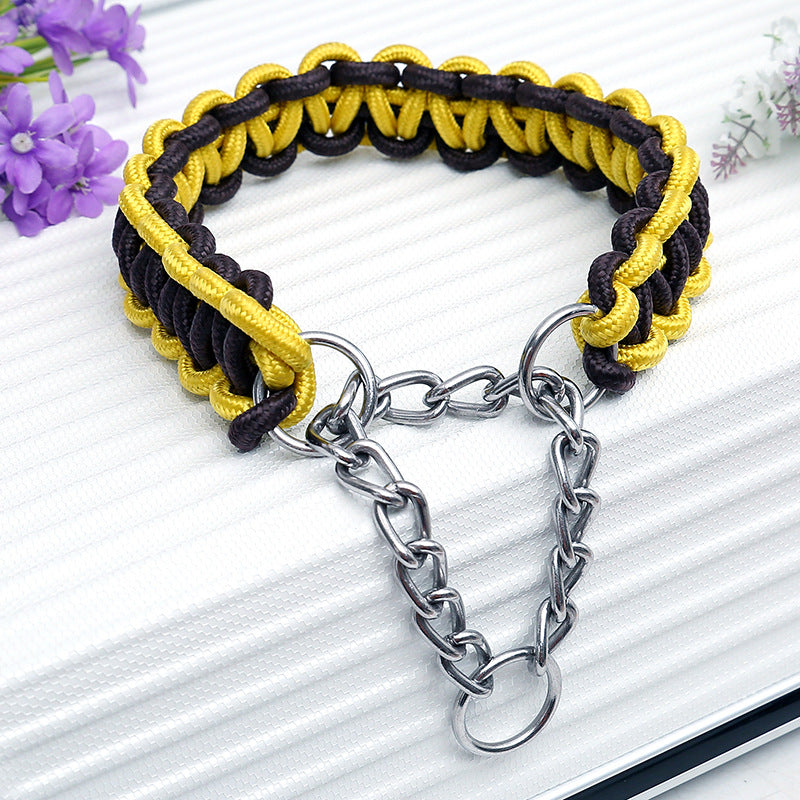 Anti-Bite Dog Chain Iron Chain Big Dog Traction Rope Golden Retriever Labrador Samoyed Walking Dog Rope