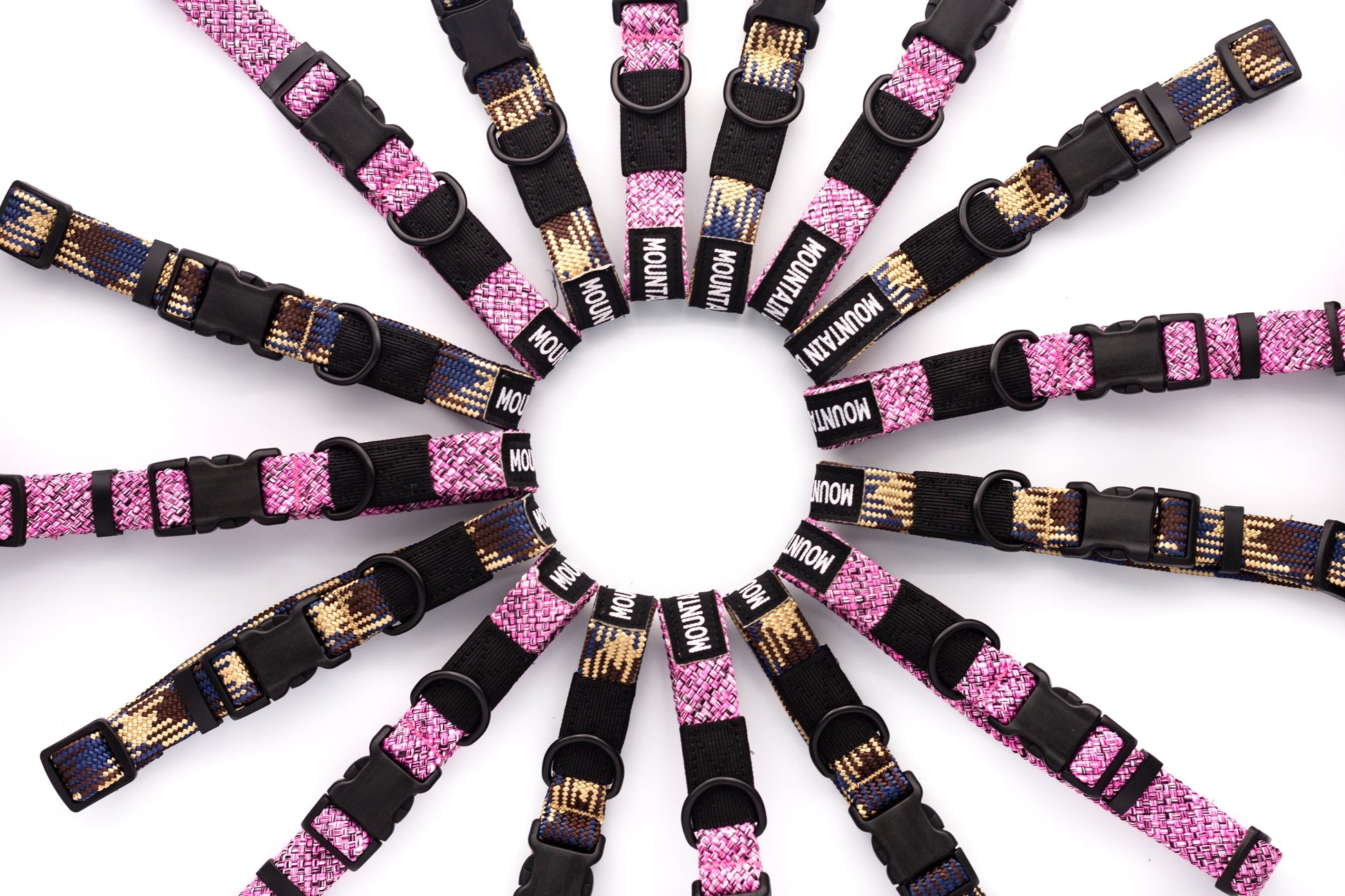 Adventure Style Mountain Argyle Climbing Rope Dog Collar Euro-Dog Collars and Leads