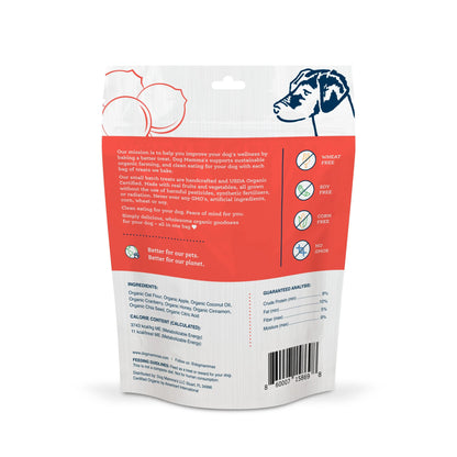 Dog Mamma's Organic Apple Cranberry Recipe - USDA Organic Certified Dog Treats Dog Mamma's Organic Dog Treats
