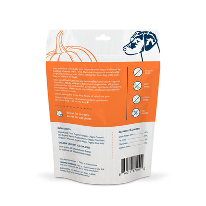 Dog Mamma's Organic Pumpkin Snaps Recipe- USDA Organic Certified Dog Treats Dog Mamma's Organic Dog Treats