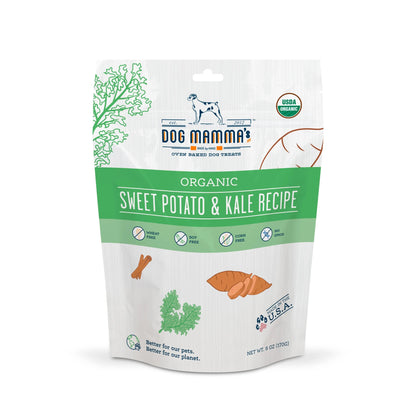 Dog Mamma's Organic Sweet Potato & Kale Recipe - USDA Organic Certified Dog Treats Dog Mamma's Organic Dog Treats