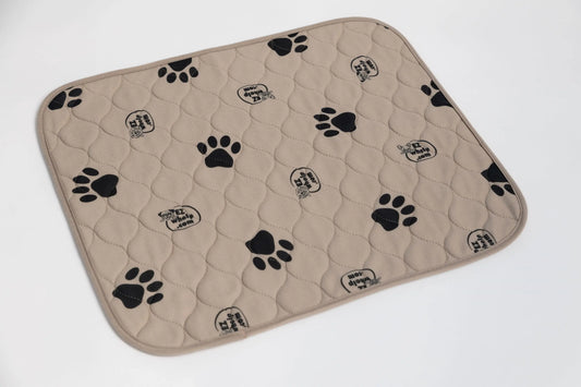 Light Brown Paw Print Pad/Mat, 2-Pack EZwhelp