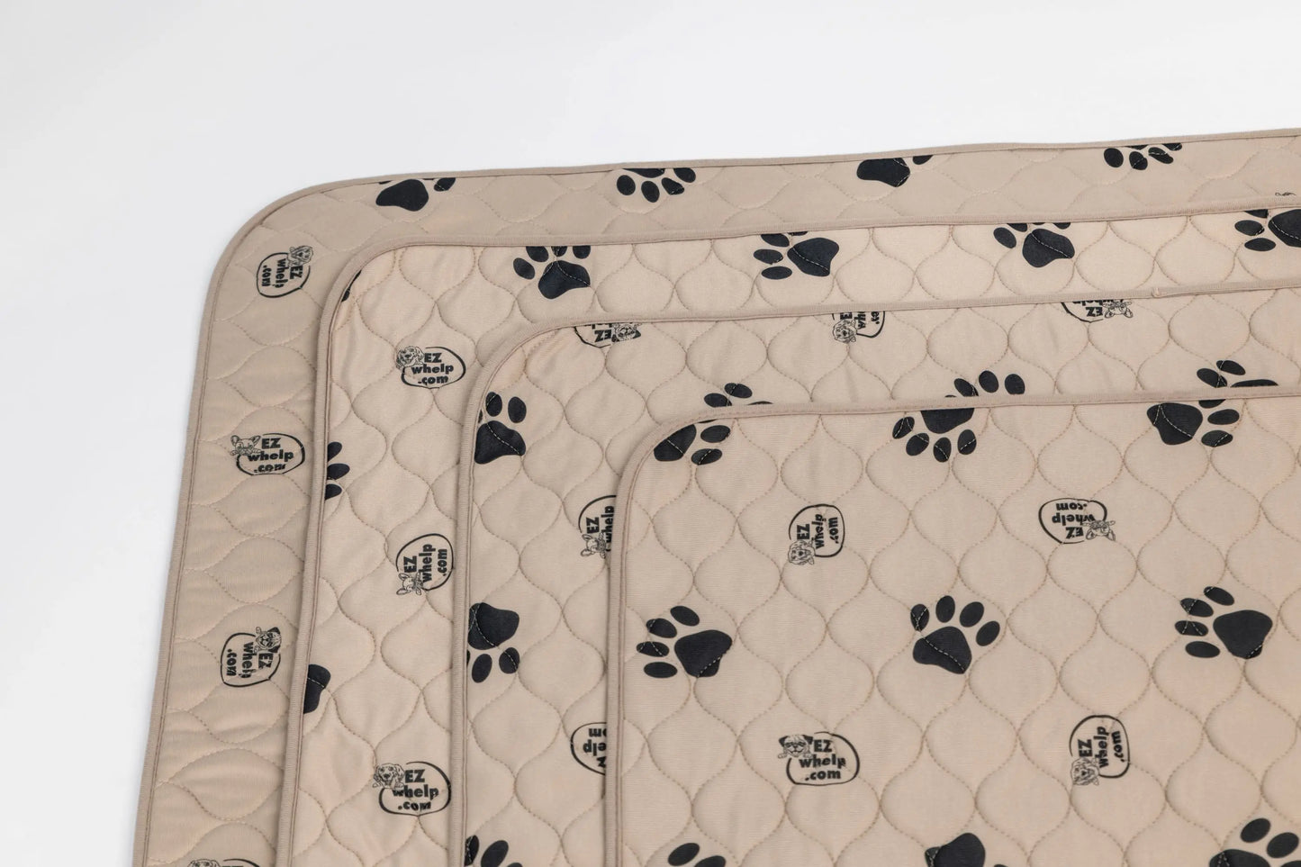 Light Brown Paw Print Pad/Mat, 2-Pack EZwhelp