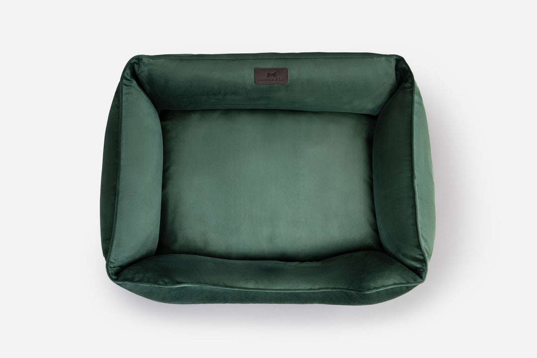 Classic Velvet Sleeper Dog Bed Green