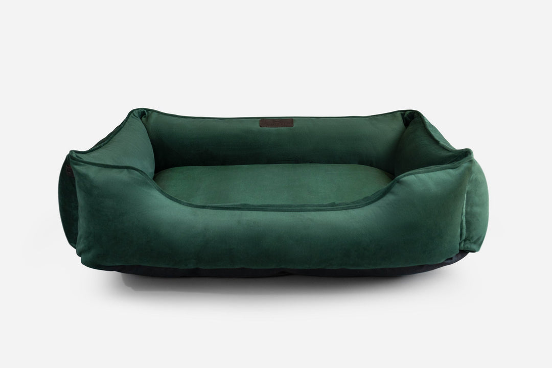 Classic Velvet Sleeper Dog Bed Green