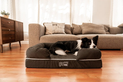 PupLounge™ Memory Foam Dog Bed Cover - Charcoal Grey (Bed Not Included) - Small Paw.com
