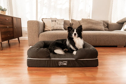 PupLounge™ Memory Foam Dog Bed Cover - Charcoal Grey (Bed Not Included) - Small Paw.com