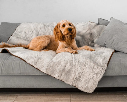 PupProtector™ Summer Short Fur Waterproof Throw Blanket - Grey Paw.com