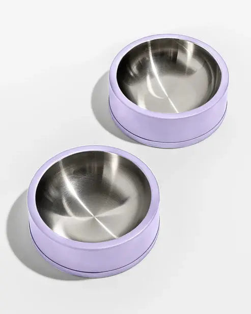 Dog Bowl Stainless Steel Non Slip Silicone Base K9 Outdoors