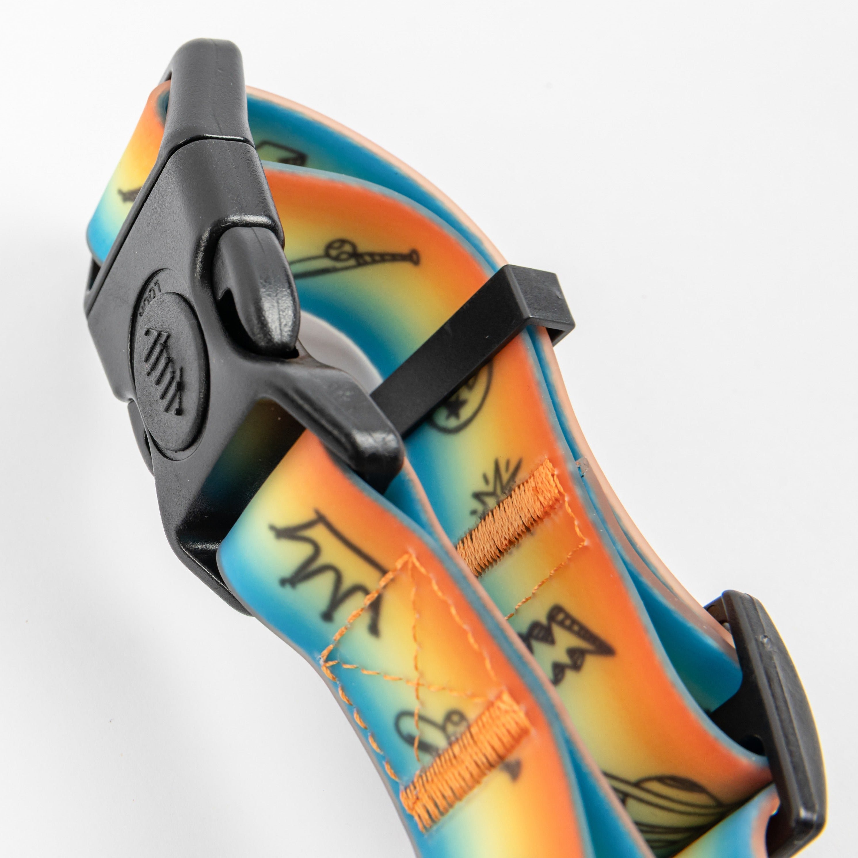 Doodles Print Waterproof Dog Harness - Orange Gradient