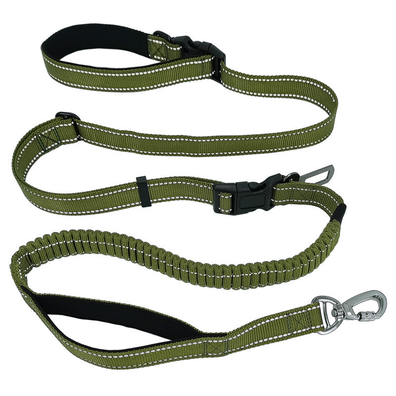 Outdoor Pet Supplies Traction Rope Function Dog Leash 6 In 1 Hands-Free Reflective Explosion-Proof Rushing Walk Dog Running Leash