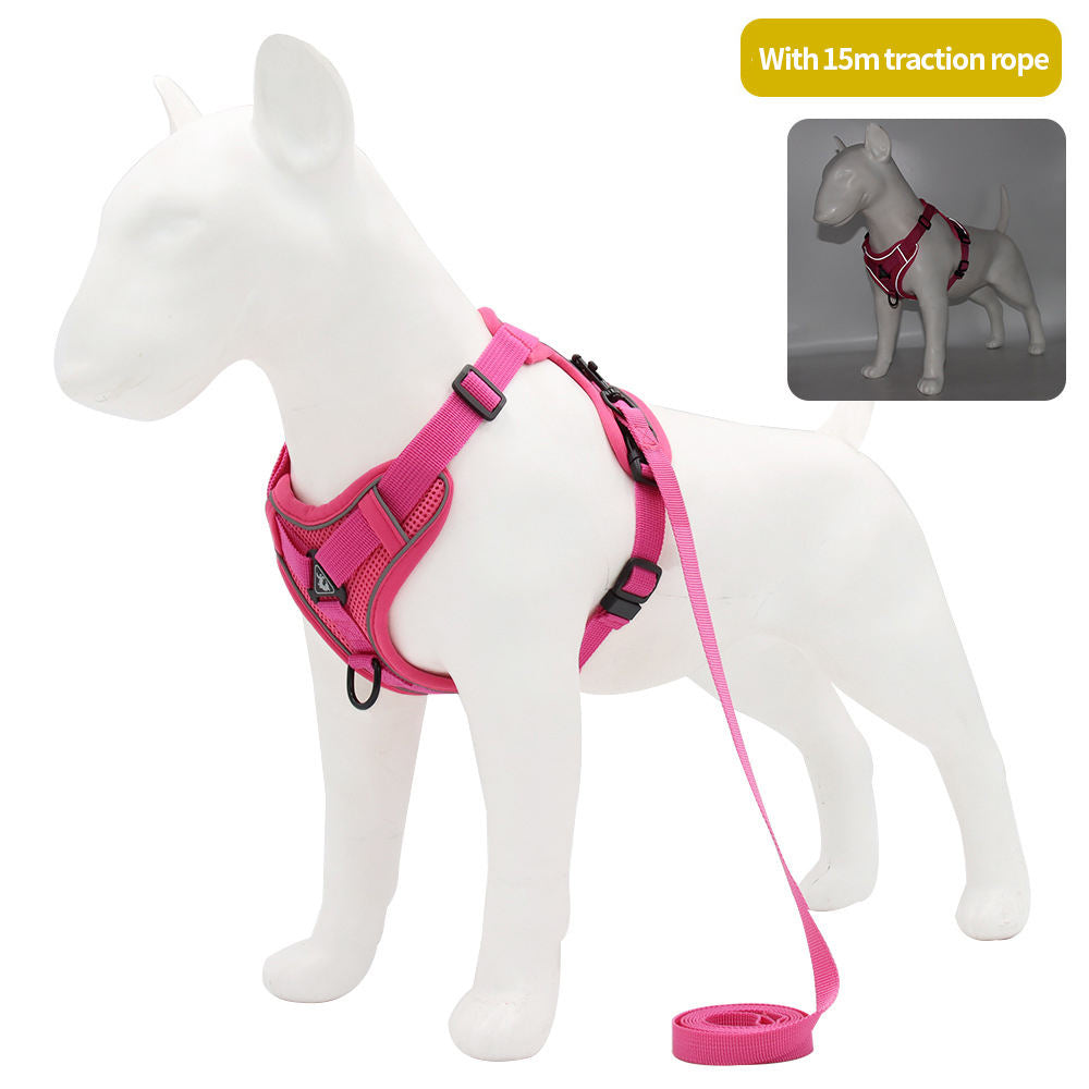 Pet Leash Reflective Breathable Dog Harness Vest-Style Pet Harness