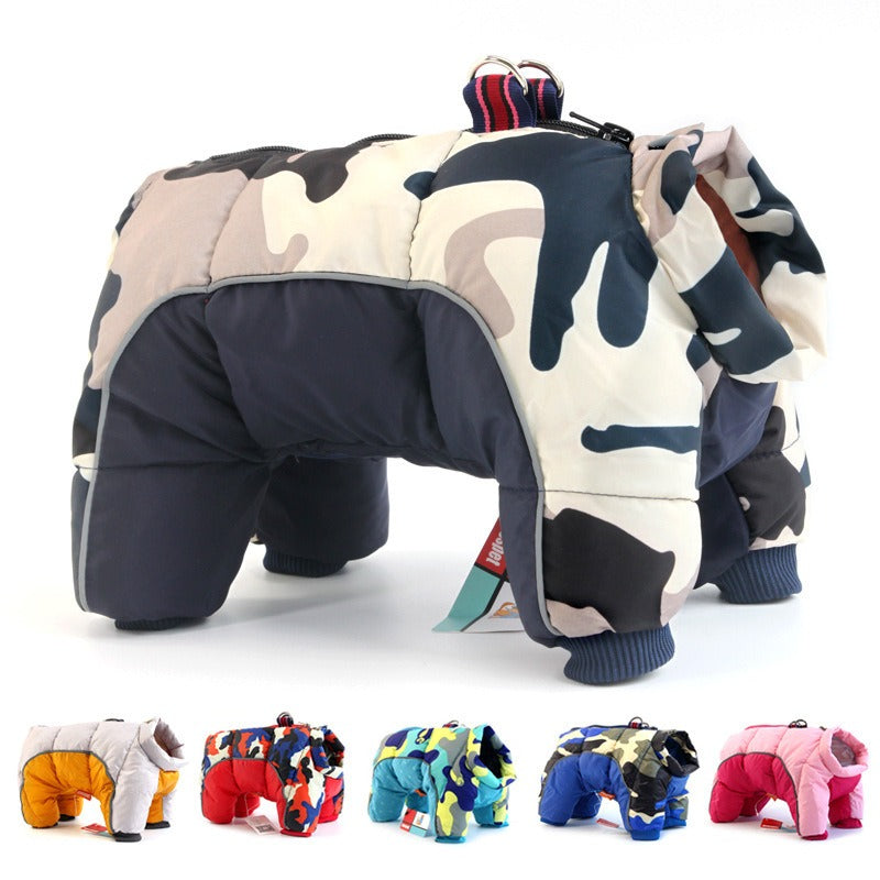 Pet Dog Clothes Winter Clothes Thickened Warm Down Jacket Teddy Dog Quadruped Winter Coat