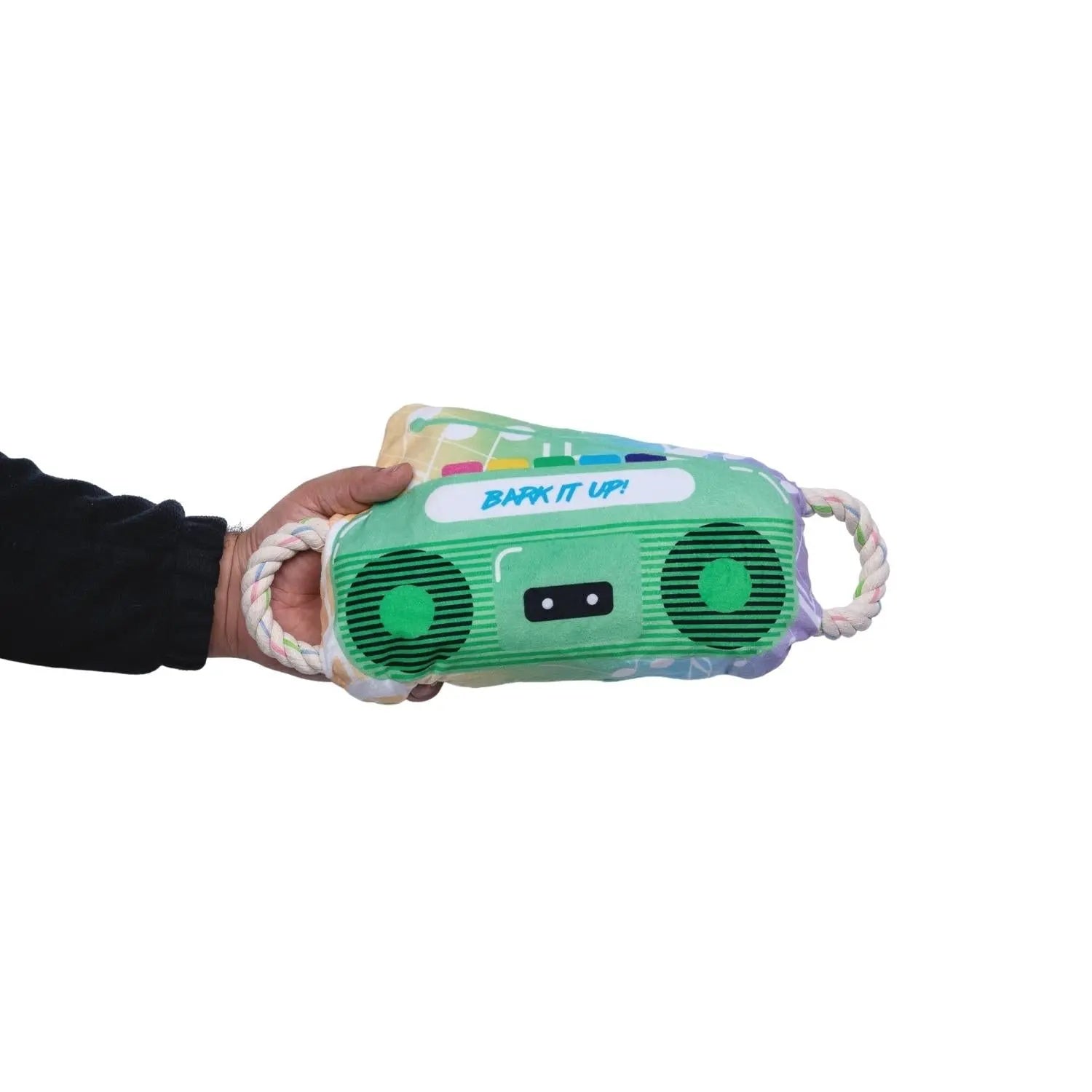 Retro Boombox Plush Dog Toy – with Squeaker & Crinkle Paper for Fun Play American Pet Supplies