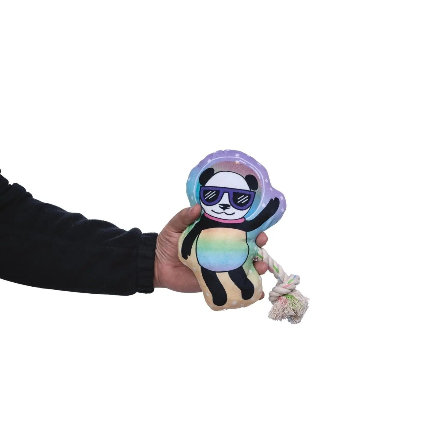 Space Panda Plush Dog Toy – with Squeaker & Crinkle Paper for Fun Play American Pet Supplies