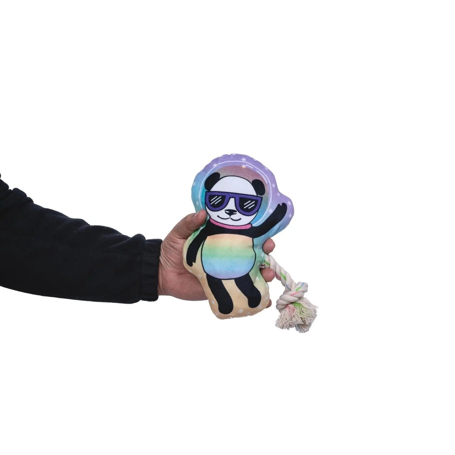 Space Panda Plush Dog Toy – with Squeaker & Crinkle Paper for Fun Play American Pet Supplies