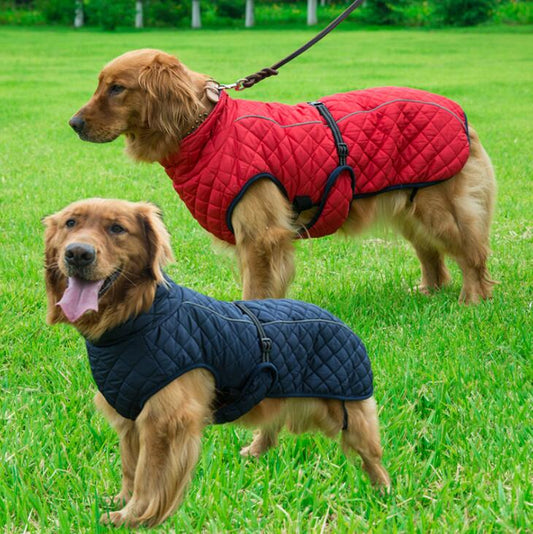 Dog Clothes Winter Thickening Warm Pet Reflective Outdoor Jacket Coat