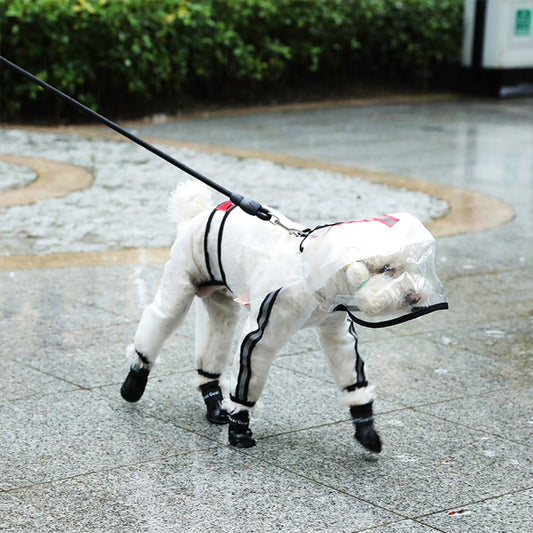 Hoopet Large Dog Raincoat Dog Clothes Transparent Raincoat Light Waterproof Coat Small Dog Raincoat